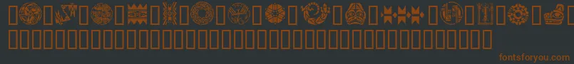 Fonte GeNativeAmericanArt – fontes marrons em um fundo preto