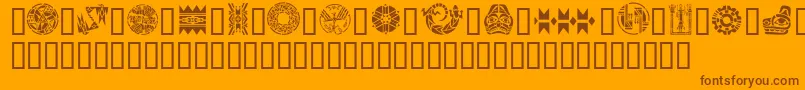 GeNativeAmericanArt Font – Brown Fonts on Orange Background
