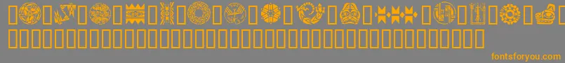 GeNativeAmericanArt Font – Orange Fonts on Gray Background