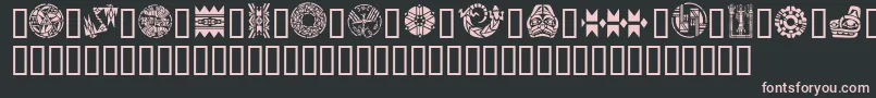 GeNativeAmericanArt Font – Pink Fonts on Black Background