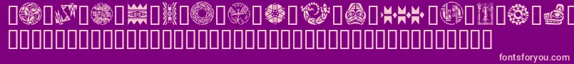 GeNativeAmericanArt Font – Pink Fonts on Purple Background