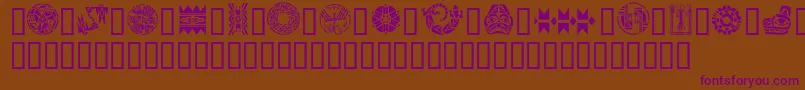 GeNativeAmericanArt Font – Purple Fonts on Brown Background