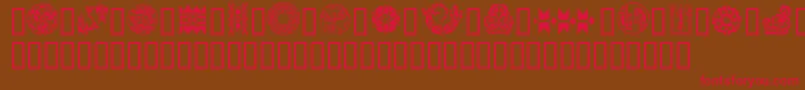 GeNativeAmericanArt Font – Red Fonts on Brown Background