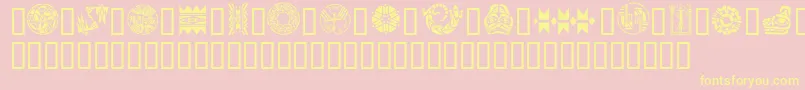 GeNativeAmericanArt Font – Yellow Fonts on Pink Background