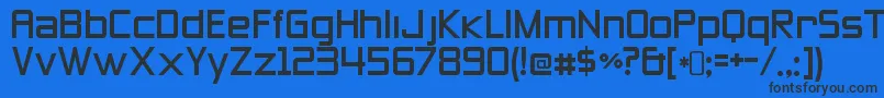 ZeroesthreeRegular Font – Black Fonts on Blue Background