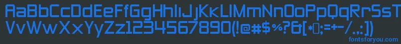 ZeroesthreeRegular Font – Blue Fonts on Black Background