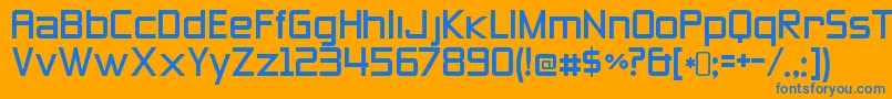 ZeroesthreeRegular Font – Blue Fonts on Orange Background