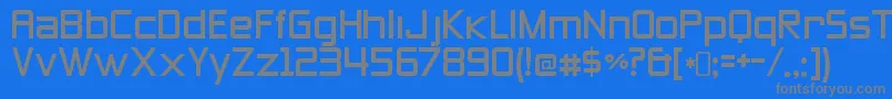 ZeroesthreeRegular Font – Gray Fonts on Blue Background