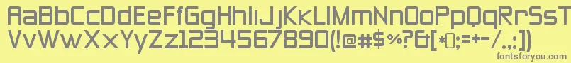 ZeroesthreeRegular Font – Gray Fonts on Yellow Background