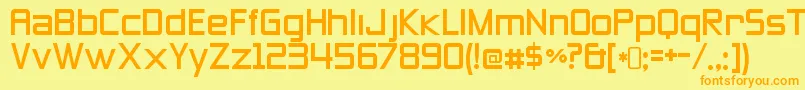 ZeroesthreeRegular Font – Orange Fonts on Yellow Background