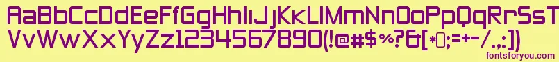 ZeroesthreeRegular Font – Purple Fonts on Yellow Background
