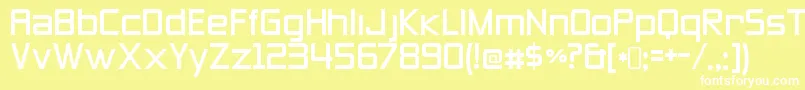 ZeroesthreeRegular Font – White Fonts on Yellow Background