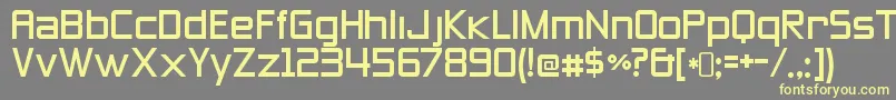 ZeroesthreeRegular Font – Yellow Fonts on Gray Background