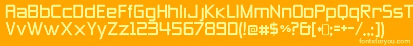 ZeroesthreeRegular Font – Yellow Fonts on Orange Background