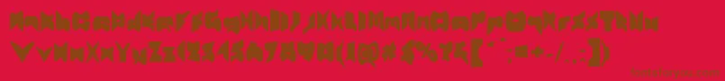 Travine Font – Brown Fonts on Red Background