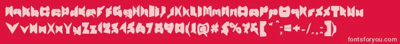 Travine Font – Pink Fonts on Red Background