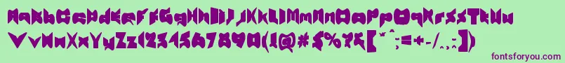 Travine Font – Purple Fonts on Green Background