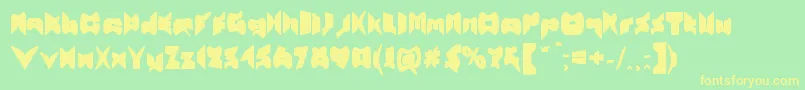Travine Font – Yellow Fonts on Green Background