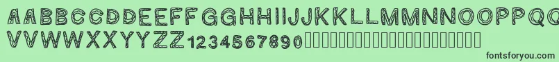 Шрифт Ginumber1 – чёрные шрифты на зелёном фоне