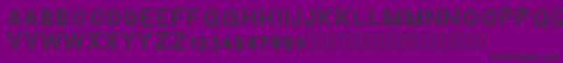 Ginumber1 Font – Black Fonts on Purple Background