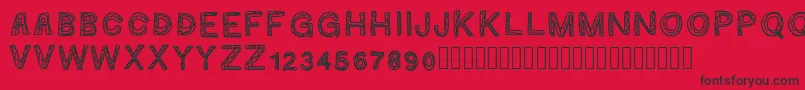 Ginumber1 Font – Black Fonts on Red Background