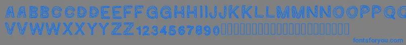 Ginumber1 Font – Blue Fonts on Gray Background