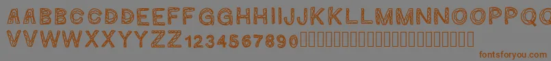 Ginumber1 Font – Brown Fonts on Gray Background