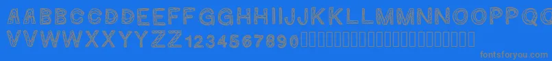 Czcionka Ginumber1 – szare czcionki na niebieskim tle