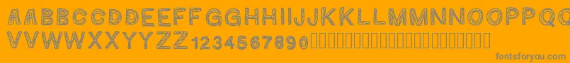 Ginumber1 Font – Gray Fonts on Orange Background