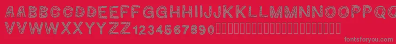 Ginumber1 Font – Gray Fonts on Red Background