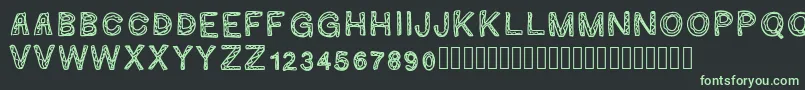 フォントGinumber1 – 黒い背景に緑の文字