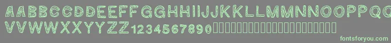 Ginumber1 Font – Green Fonts on Gray Background