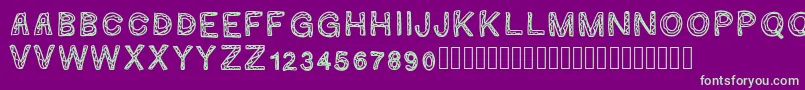 Ginumber1-fontti – vihreät fontit violetilla taustalla