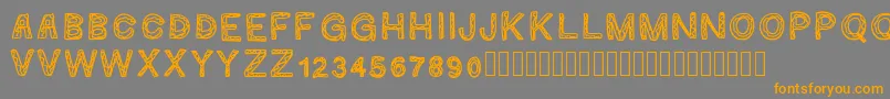 Ginumber1 Font – Orange Fonts on Gray Background