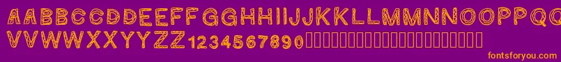 Ginumber1 Font – Orange Fonts on Purple Background