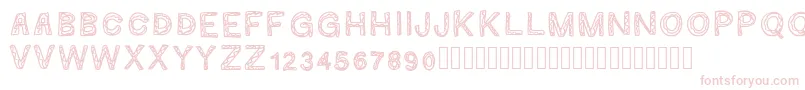 Ginumber1 Font – Pink Fonts on White Background