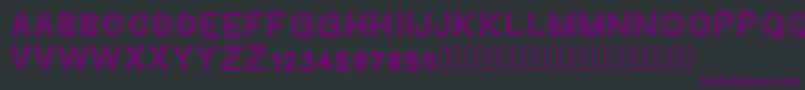 Ginumber1-fontti – violetit fontit mustalla taustalla
