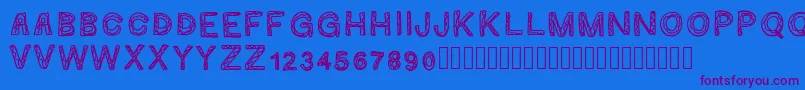 Ginumber1 Font – Purple Fonts on Blue Background