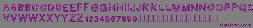 フォントGinumber1 – 紫色のフォント、灰色の背景