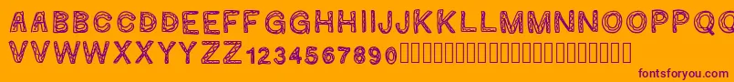 Ginumber1 Font – Purple Fonts on Orange Background