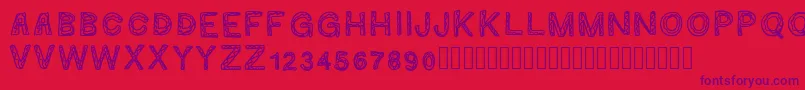 Ginumber1 Font – Purple Fonts on Red Background