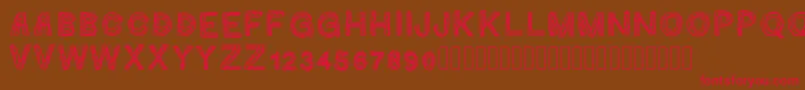 Ginumber1 Font – Red Fonts on Brown Background