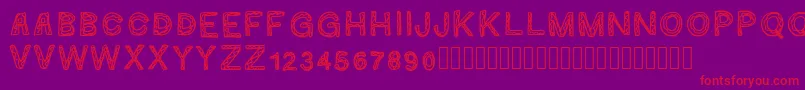 Ginumber1 Font – Red Fonts on Purple Background