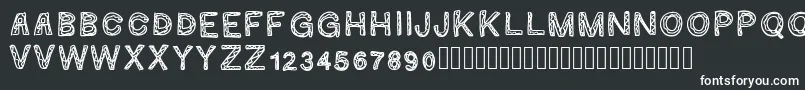 Ginumber1-fontti – valkoiset fontit mustalla taustalla