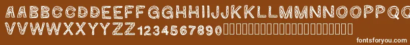Ginumber1 Font – White Fonts on Brown Background