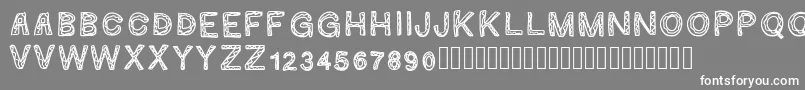 フォントGinumber1 – 灰色の背景に白い文字
