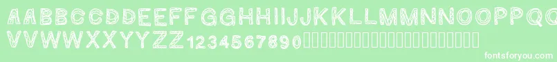 Ginumber1 Font – White Fonts on Green Background
