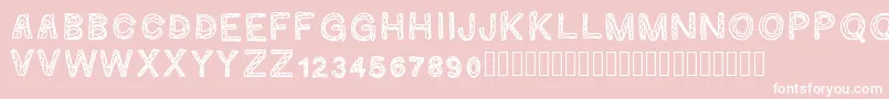 Ginumber1 Font – White Fonts on Pink Background