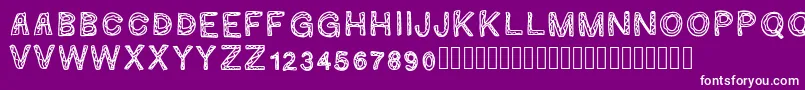 Ginumber1 Font – White Fonts on Purple Background