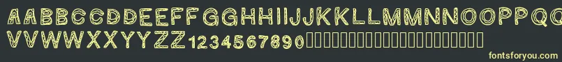 Ginumber1 Font – Yellow Fonts on Black Background